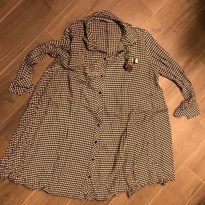 Zara shirt dress, cactus and bug embellishments